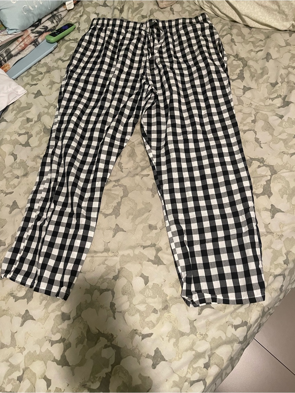Black and White Gingham Pajama Pants